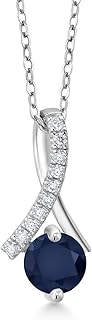 Sterling 925 silver necklace with blue and white sapphire and stones.. Shop across categories at DIAYTAR NIGERIA with the confidence of affordable prices and delivery within 8 days.