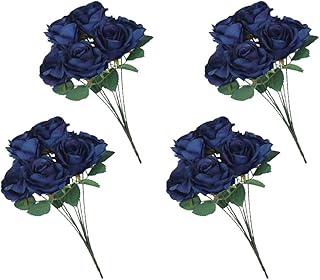 Yatai Lot of 4 artificial silk flowers for decoration - artificial flower for house, wedding festival, interior table decoration, Thanksgiving holidays - Artificial flowers (blue).. Nigeria's most loved e-commerce platform delivers affordable shopping solutions to your doorstep.
