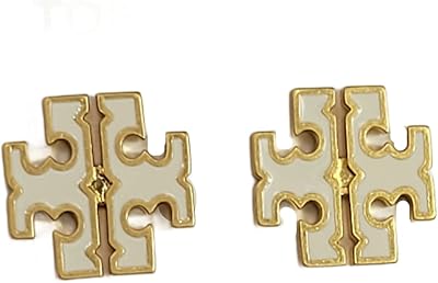 Bouton bounded earrings for women Britten Torre with new ivory white logo, size m, brass, without precious stones 136011, medium, brass, without precious stones.. DIAYTAR NIGERIA: Making online shopping accessible to all Nigerians with our affordable platform.