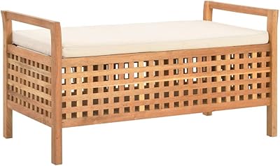 FADEXcel storage bench in solid walnut dimensions 93 x 49 x 49 cm.. Your daily needs delivered to your door — DIAYTAR Nigeria style.