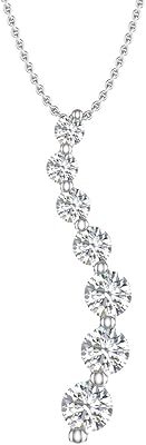 1/2 carat diamond day necklace in 10 carat gold (silver chain included).. Shop across boundaries with DIAYTAR NIGERIA's comprehensive catalog delivered nationwide at budget rates.