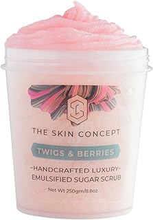 Emulsified sugar scrub handmade The skin concept - twigs and berries, 250 g.. Shop local, shop fast — DIAYTAR Nigeria delivers across the country.