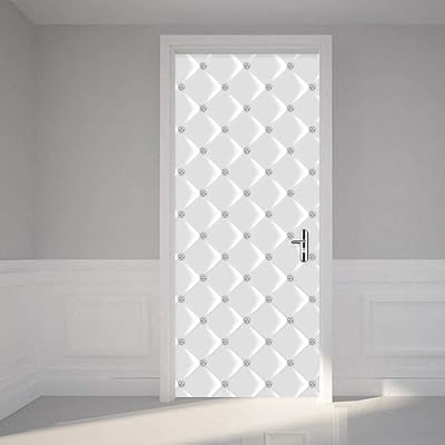 YYZBJAOZ DOOR Porte Kindear Modern Modern MINIMALIST WHITE Soft White Volume Losange Porte Living Room Waterproof Room 3D Stickers.. DIAYTAR NIGERIA: Your affordable shopping destination with thousands of products delivered in days.