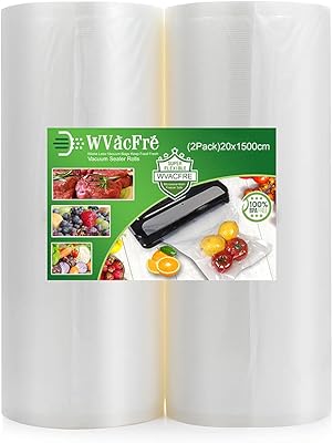 Wvacfre 2 packages of 20x1,500 cm textured vacuum storage bags to preserve food, BPA and very resistant, relief food storage bags, perfect for pre -cut bags under vacuum.. The smarter way to shop online in Nigeria is through DIAYTAR Nigeria.