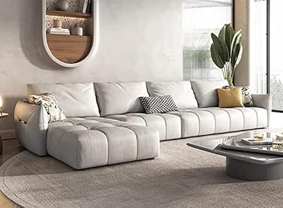 Set of modern Italian leather -shaped sofa for the living room, set of sweet European sofa in Nordic style (left, white).. From household needs to gadgets, DIAYTAR Nigeria has it all.