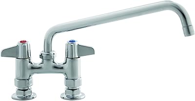 Faucet beaker on T&S 5 "in brass bridge F-4DLX12 with 4-inch centers and 12-inch swivel supports.. Shop confidently with DIAYTAR NIGERIA, offering affordable prices and reliable delivery within a week.