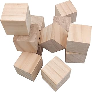Airuvami 15 mm raw wood blocks, package of 50 small wooden blocks for laser engraving, crafts, engraving projects and interior decoration.. Experience the DIAYTAR difference with our vast product selection and delivery within 5-8 days.