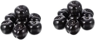 16 pieces of black artificial grocery toys, dining table decor, photo accessories, restaurant decor, kitchen decor, traditional food set, plum decoration.. DIAYTAR NIGERIA: Your affordable gateway to thousands of products shipped nationwide within the week.