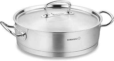 Korkmaz pan in stainless steel - Silver.. Experience the joy of convenient shopping with DIAYTAR NIGERIA's vast selection and quick delivery service.