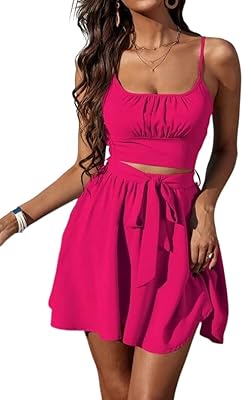 Together two laveless relaxed parts for women, blouse with fluffy and mini-skirted straps belted.. DIAYTAR Nigeria delivers happiness in 5–8 days, no matter what you buy.
