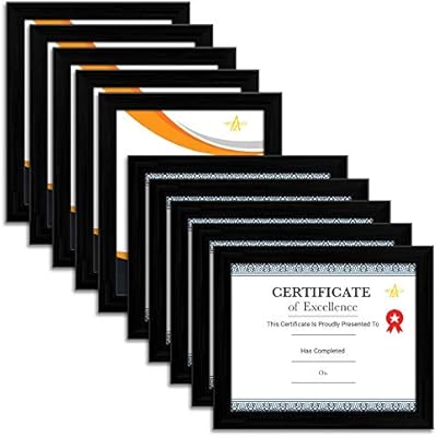 Artzalio wall photo frame Format A4 for certificates, home and office decoration D551 Black Set of 10 units | with rear support.. Shop with confidence at DIAYTAR NIGERIA, where affordability meets reliability in less than 8 days.