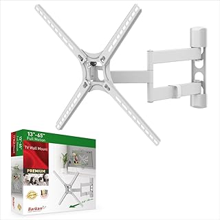 Barkan wall tv support, white, size 13 to 65 inches, flat/curved screens, four movements, weight up to 88 lb, patented, limited lifetime warranty, UL approved, suitable for LCD LED screens OLED OLED.. Looking for trendy fashion, home essentials, or electronics? DIAYTAR Nigeria has it all and delivers within days, not weeks.