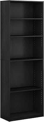 Frono Simply Home Library with 5 Gaia shelves, black.. Nigeria's favorite online shopping platform, DIAYTAR offers unbeatable prices and delivery within a week.