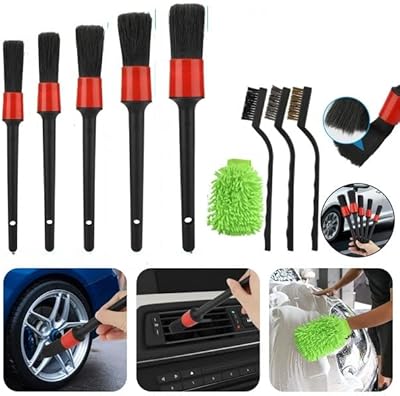 Amater - Set of 9 car cleaning brushes car washing gloves in hair.. Your digital shopping destination, DIAYTAR NIGERIA combines variety with affordability and quick delivery.
