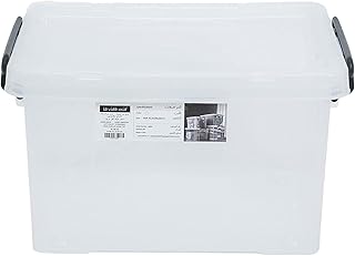 Transparent plastic versatile plastic storage bin La Vida Mia 40 L with wheel.. Your everyday shopping destination, DIAYTAR NIGERIA offers unbeatable value with quick delivery times.