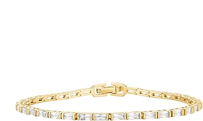 CZ CZ Tennis Bracelet Facing For Women Plated Gold 14 Carats | Diamond classic.. Shop for less and receive more with DIAYTAR NIGERIA's expansive e-commerce platform and nationwide delivery.