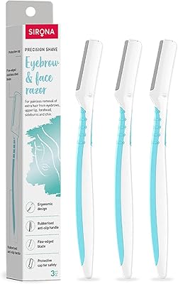Sirona Blink Sirona razor | Facial and upper lip hair removal tool, tool for shaping and dermaplaning - 3 razor blades (turquoise).. Shop confidently with DIAYTAR NIGERIA's vast product range and budget-friendly nationwide shipping.