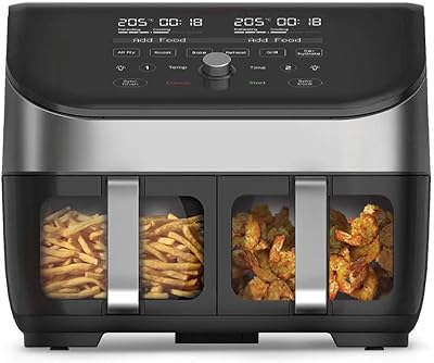 Ton Instant Air Fryer Clearcook 7.6 with Vortex synchronous cooking technology, 2 NaS-Adhesive Square baskets INP-140-3133-01-GC in stainless steel with 2 doors.. Experience the joy of discovery with DIAYTAR NIGERIA's vast catalog and nationwide affordable delivery.