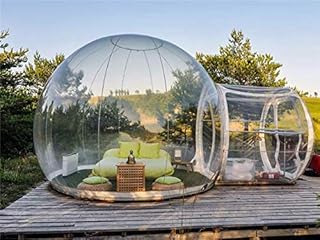 JJFF Inflatable garden dome outside bubbles with single tunnel for agricultural greenhouse, camping awning, transparent backyard tent (large).. DIAYTAR NIGERIA: The marketplace that brings affordable products to every Nigerian home in under 8 days.