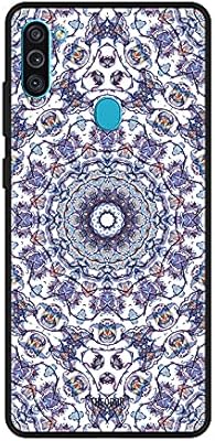 Theodore rear shell for Samsung Galaxy A11 for girls, boys, men and women with a royal blue carpet pattern.. DIAYTAR NIGERIA brings the market to your fingertips with affordable prices and swift delivery services.