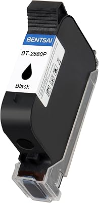 Solvent ink cartridge with fast drying Bentsai BT-2580p authentic for portable ink jet printer Bentsai BT-HH6105B2/BT-HH6105B3/B10 (Black).. DIAYTAR NIGERIA: Making online shopping accessible with affordable prices and nationwide delivery service.