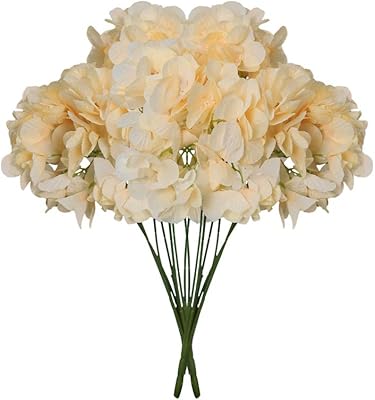 Yatai Bouquet of Hortensia flowers in false silk, large packages of false flowers for the house, wedding feast, table decoration - light gold (2).. DIAYTAR NIGERIA revolutionizes online retail with our vast selection and cost-effective delivery options.