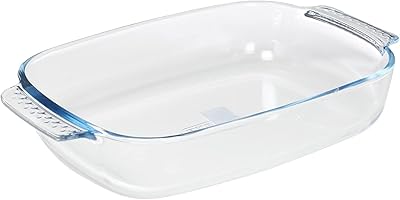Rectangular pastry dish in Pyrex borosilicate glass - 30 * 20 cm.. DIAYTAR NIGERIA: Making online shopping accessible with affordable prices and nationwide delivery service.