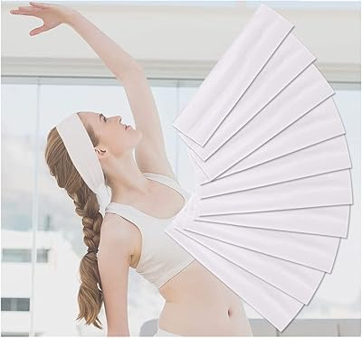 Set of 10 stretch tapes non -slip, perfect for yoga, pilates, race, gym, training, baseball and relaxed clothes (white).. DIAYTAR NIGERIA: Connecting Nigerians with affordable products through our expansive e-commerce platform.