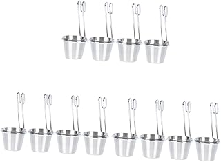 Upkoch 3 sets of stainless steel sauce bowls, ice cream containers, mini condiments, vinaigrette, cruel, condiment containers, metal measurement cups, fries, sauer.. DIAYTAR Nigeria: trusted by thousands for fast, reliable delivery.
