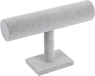 CGB gray velvet brick holder with organizer of T-shaped events with a row and display for hair elastic bands, rings, bracelets, watches for the organization of the.. DIAYTAR NIGERIA brings a world of products to your fingertips with affordable prices and quick delivery.