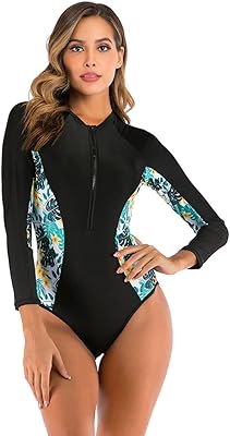 Tomvaes Bathroom A piece for women, long -sleeved swimsuit for women, swimsuit a thin zipper, swimsuit UV sun protection, rashguard swimsuit for women.. DIAYTAR NIGERIA: Your one-stop e-commerce destination with affordable prices and nationwide delivery in 5-8 days.