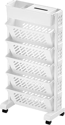 Mobile library, rotating and removable Plastic Plastic Practical Storage Shelf for Bedroom, Living Room, House, School (6 layers).. Shop like never before with DIAYTAR NIGERIA's comprehensive marketplace and budget-friendly shipping.