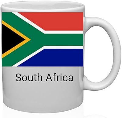 A coffee cup with the flag of South Africa bearing the name of a country, 325 ml... DIAYTAR NIGERIA makes online shopping accessible to all with budget-friendly prices and reliable delivery.
