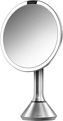 Circular mirror with base and support with automatic lighting, a simplehuman brand.. Nigeria shops with DIAYTAR — wide selection, fast shipping, and great value.