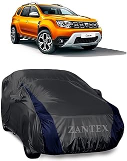 Waterproof body tarpaulin for all -weather protection compatible with Renault Duster of Zantesx (gray and blue design with mirror).. Experience DIAYTAR NIGERIA, where extensive product variety meets pocket-friendly prices and reliable delivery.
