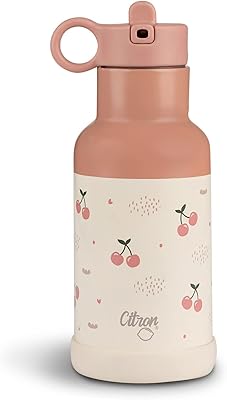 Lemon - Insotherm water bottle in children's stainless steel - 350 ml Cherry color.. Experience shopping freedom with DIAYTAR NIGERIA's vast selection and dependable nationwide shipping.