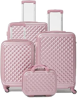 A set of roller travel bags with rigid shell, swivel casters and 3 -digit number lock, rose gold.. Shop across categories at DIAYTAR NIGERIA and enjoy budget-friendly nationwide shipping in 5-8 days.
