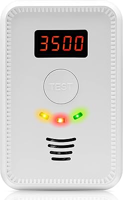 Hcmek natural gas leak detector with sound and visual propane for kitchen.. DIAYTAR NIGERIA: Your trusted e-commerce partner with extensive product choices and affordable delivery.