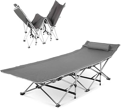 The most comfortable folding campsite for adults, Oxford foldable double layer sleeping bed for outdoor and home trips, portable with transport bag, gray.. Discover the convenience of DIAYTAR NIGERIA's vast e-commerce platform with delivery in just 5-8 days.