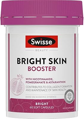 Swiss Beauty Bright Skin Booster with Nicotinamide, Granada and Taxanthine for collagen formation and healthy and radiant skin | 60 capsules.. DIAYTAR NIGERIA bridges the gap between desire and affordability with nationwide delivery in under 8 days.