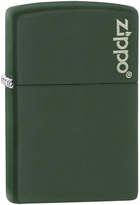 Zippo Classic 221zl lighter with gray zippo logo engraved with laser - matt green.. DIAYTAR NIGERIA: Where shopping is easy, prices are low, and delivery is just days away.