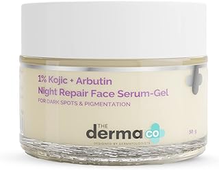 Serum -Gel Face Restoring at night The Derma Co 1% Kojic + Arbutin for brown spots and pigmentation - 50 g.. DIAYTAR NIGERIA redefines convenience with our vast product selection and swift nationwide delivery.