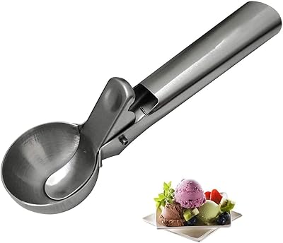 ECV ice shovel in stainless steel with trigger, durable and easy to use, non -stick, for ice cream, fruit, watermelon balls, sorbet, meatballs.. Experience the future of online shopping with DIAYTAR NIGERIA's extensive product range and competitive pricing.