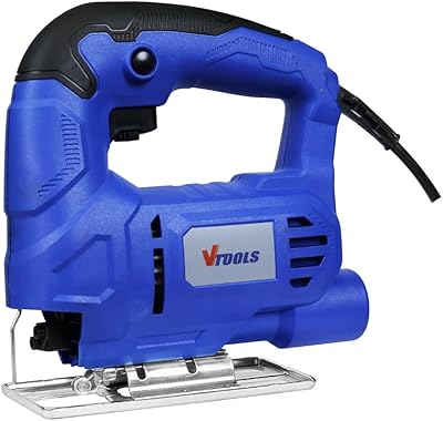 Sauteuse saw Vools 400 Watts with single speed, double -edged cutter (45 degrees) and blade, blue, VT1105 blade blade.. DIAYTAR NIGERIA connects you with what you need at prices you'll love, delivered within 8 days.