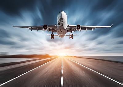 Beleco 7x1.5m background canvas an aircraft aircraft takeoff airport photography Sun sunse.. One platform, endless products — welcome to DIAYTAR Nigeria.