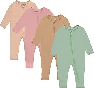 Bamboo foot -free pajamas for children with gloves, long sleeves with zipper, comfortable for sleepers, 4 rooms.. DIAYTAR NIGERIA brings the market to your fingertips with affordable prices and prompt delivery service.
