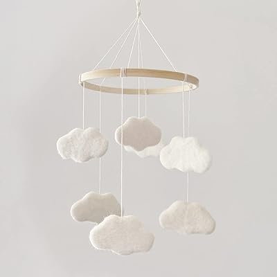 Baby mobile for cradle boho crib Felt Cloud Gender Neutral.. Save more, wait less — DIAYTAR Nigeria delivers faster than ever.