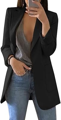 Flychen costume for women, blazer with reverse on the front, relaxed desk costume with long sleeves.. Make every purchase count with DIAYTAR Nigeria — shop smart, shop fast.