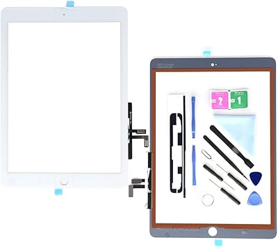 White digitizer First Choice for iPad 9.7 (A1822, A1823)/iPad 5 iPad Air First Touch Digital - Replacement of the front window with repair kits + Adhesive adhesive.. Get what you need, when you need it — DIAYTAR Nigeria delivers fast.