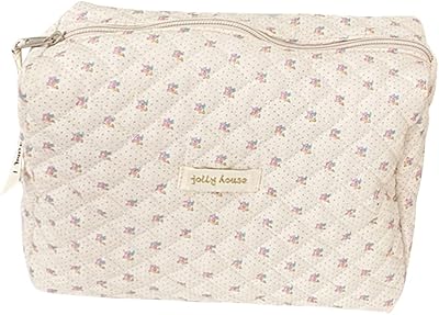 Large cotton makeup bag, make -up lined makeup bag, makeup bag, aesthetic toiletry bag, beige, 9.4x6.7x3.54 inch inch.. DIAYTAR NIGERIA makes online shopping accessible to all with budget-friendly prices and reliable delivery.